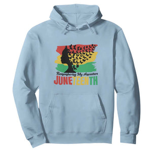Juneteenth Hoodie Remembering My Ancestors TS01 Light Blue Printyourwear