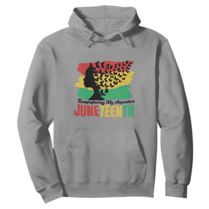 Juneteenth Hoodie Remembering My Ancestors TS01 Sport Gray Printyourwear