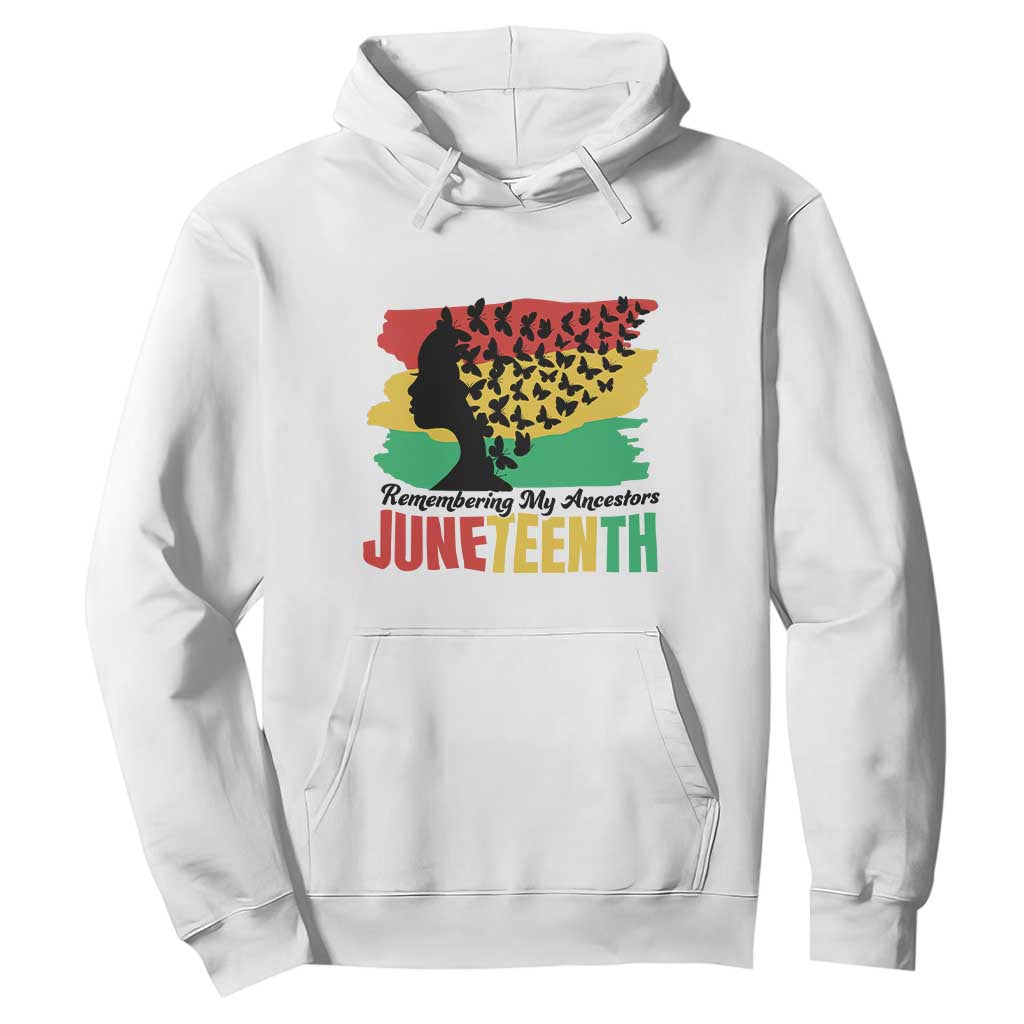 Juneteenth Hoodie Remembering My Ancestors TS01 White Printyourwear