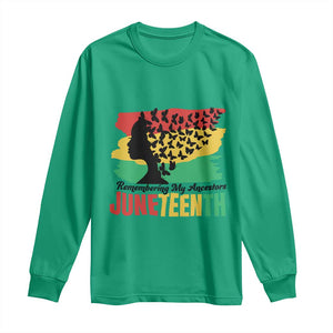 Juneteenth 1865 Long Sleeve Shirt Remembering My Ancestors TS01 Irish Green Print Your Wear