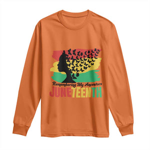 Juneteenth 1865 Long Sleeve Shirt Remembering My Ancestors TS01 Orange Print Your Wear