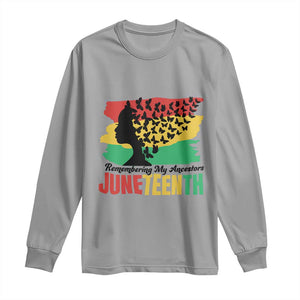Juneteenth 1865 Long Sleeve Shirt Remembering My Ancestors TS01 Sport Gray Print Your Wear