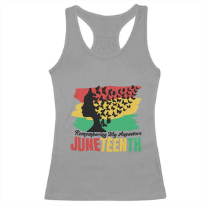 Juneteenth 1865 Racerback Tank Top Remembering My Ancestors TS01 Sport Gray Print Your Wear