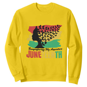 Juneteenth Sweatshirt Remembering My Ancestors TS01 Daisy Printyourwear