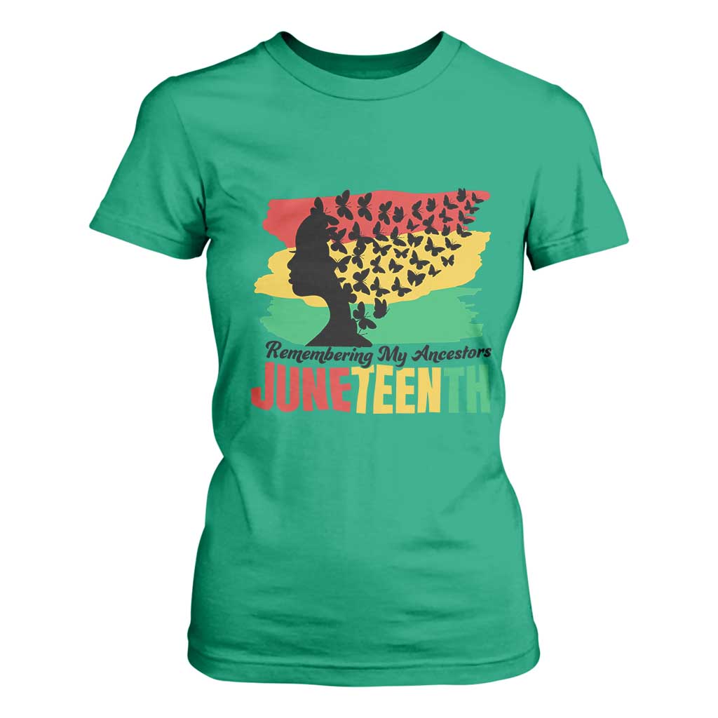 Juneteenth 1865 T Shirt For Women Remembering My Ancestors TS01 Irish Green Print Your Wear