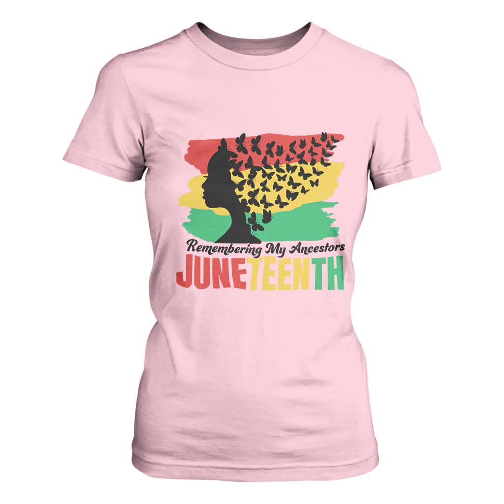 Juneteenth 1865 T Shirt For Women Remembering My Ancestors TS01 Light Pink Print Your Wear