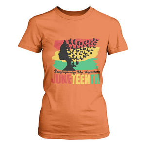 Juneteenth 1865 T Shirt For Women Remembering My Ancestors TS01 Orange Print Your Wear