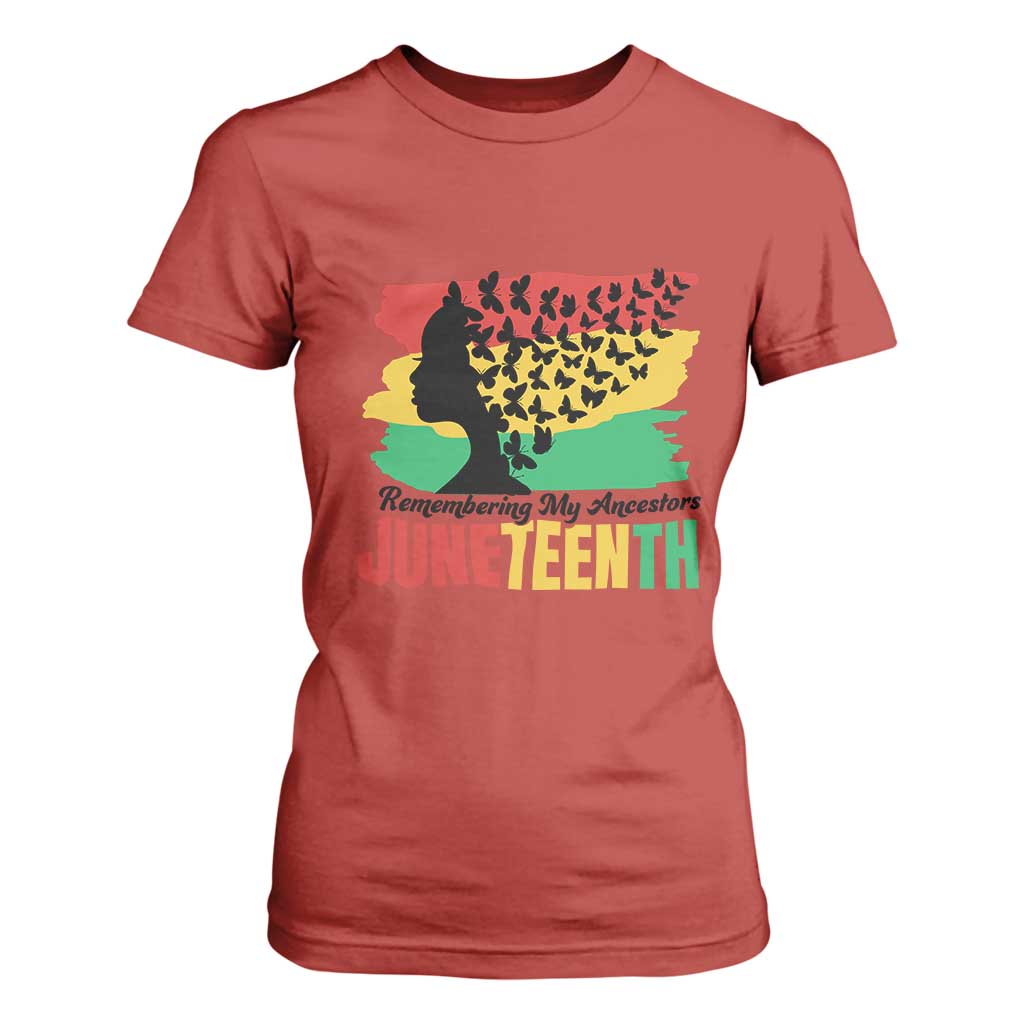 Juneteenth 1865 T Shirt For Women Remembering My Ancestors TS01 Red Print Your Wear