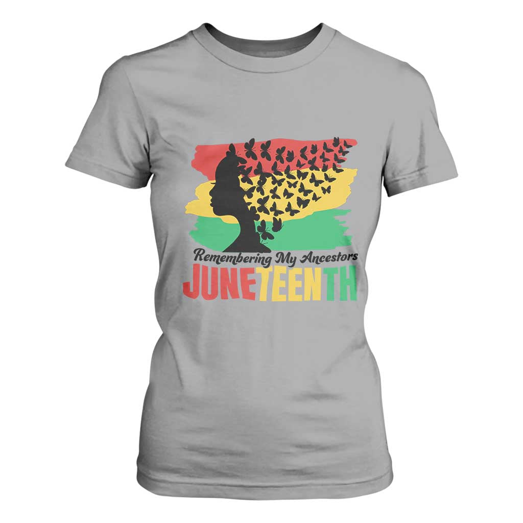 Juneteenth 1865 T Shirt For Women Remembering My Ancestors TS01 Sport Gray Print Your Wear