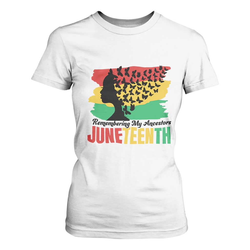 Juneteenth 1865 T Shirt For Women Remembering My Ancestors TS01 White Print Your Wear
