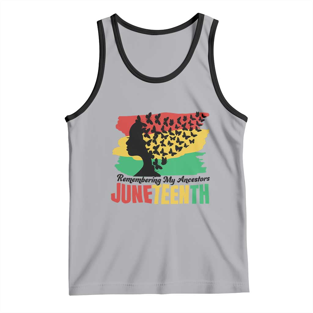 Juneteenth 1865 Tank Top Remembering My Ancestors TS01 Athletic Heather Black Print Your Wear