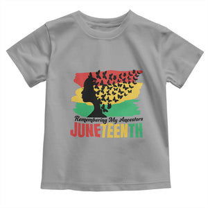 Juneteenth 1865 Toddler T Shirt Remembering My Ancestors TS01 Sport Gray Print Your Wear