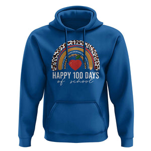 Rainbow 100 Days of School Hoodie Womens Happy 100th Day for Teacher TS01 Royal Blue Print Your Wear