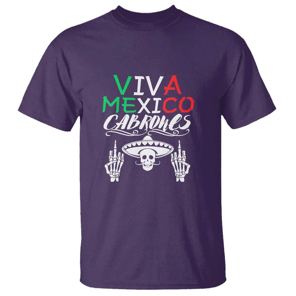 Viva Mexico Cabrones T Shirt Mexican Flag Independence Day Design TS01 Purple Print Your Wear