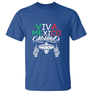 Viva Mexico Cabrones T Shirt Mexican Flag Independence Day Design TS01 Royal Blue Print Your Wear