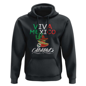 Viva Mexico Cabrones Hoodie Celebrate Mexican Pride with Flag Design TS01 Black Print Your Wear