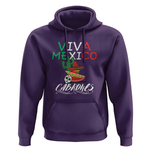 Viva Mexico Cabrones Hoodie Celebrate Mexican Pride with Flag Design TS01 Purple Print Your Wear