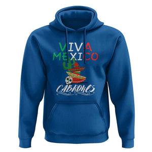 Viva Mexico Cabrones Hoodie Celebrate Mexican Pride with Flag Design TS01 Royal Blue Print Your Wear