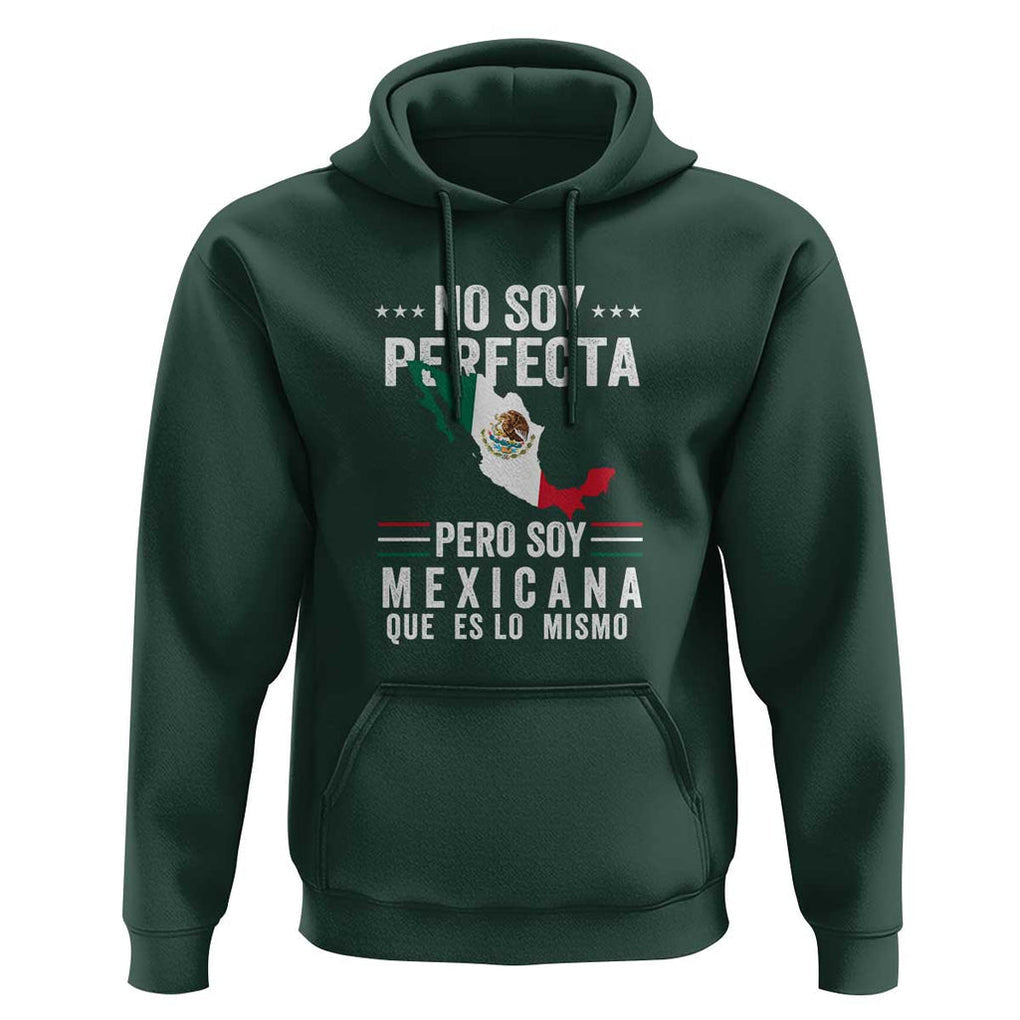 Mexican Flag Mujer Mexicana Hoodie Celebrate Mexico Heritage & Culture TS01 Dark Forest Green Print Your Wear