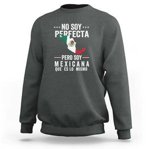 Mexican Flag Mujer Mexicana Sweatshirt Celebrate Mexico Heritage & Culture TS01 Dark Heather Print Your Wear