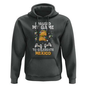 I Paused My Game Hoodie Cinco de Mayo Mexico Theme for Boys & Men TS01 Dark Heather Print Your Wear