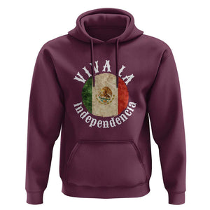 Viva La Independencia Mexico Flag Hoodie Mexican Pride Independence Day TS01 Maroon Print Your Wear