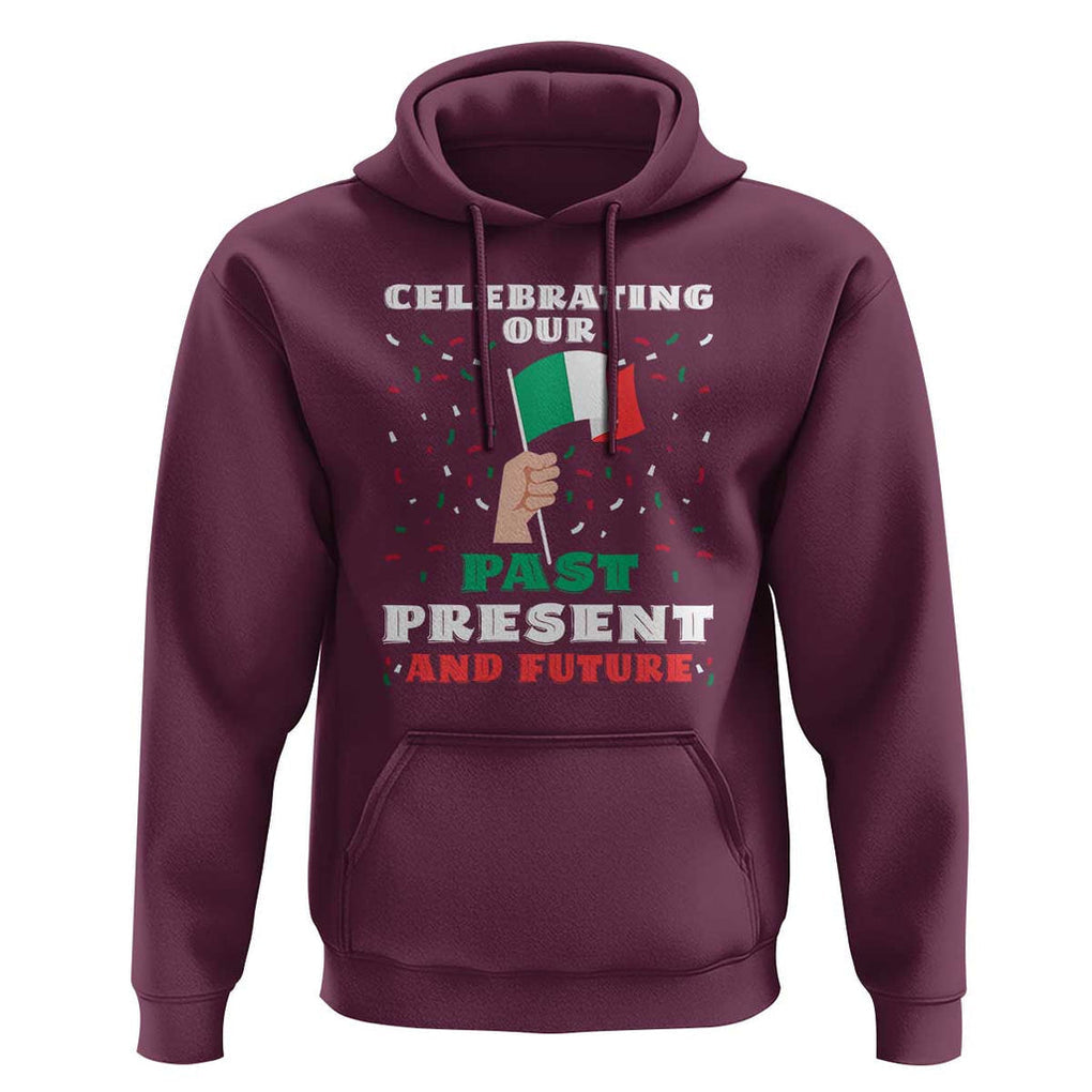Celebrate Mexican Independence Day Hoodie Mexico Flag Tee for Proud Mexicans TS01 Maroon Print Your Wear