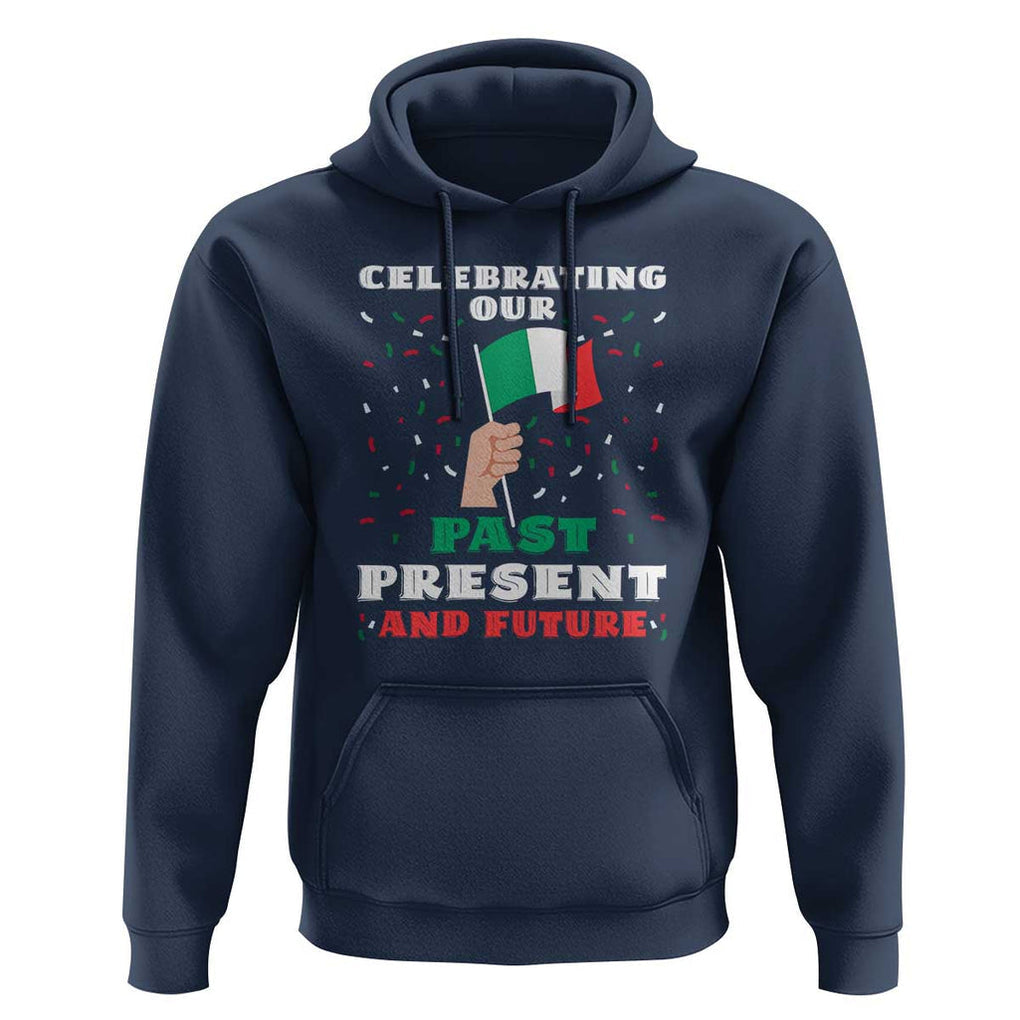 Celebrate Mexican Independence Day Hoodie Mexico Flag Tee for Proud Mexicans TS01 Navy Print Your Wear