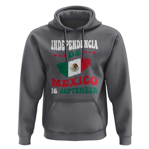 Independencia de Mxico Hoodie Celebrate with Flag & Pride TS01 Charcoal Print Your Wear