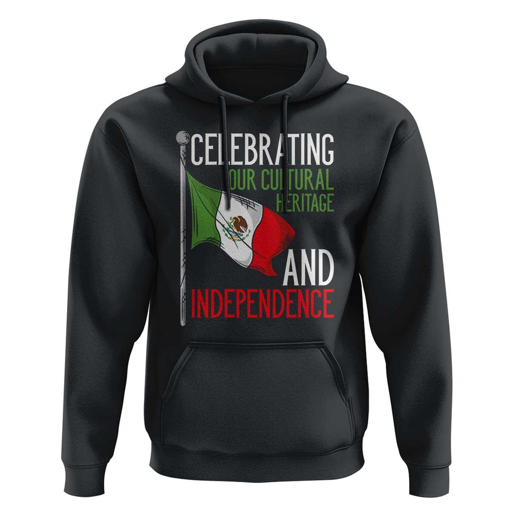 Mexican Flag for Independence Day Hoodie Proudly Display Your Mexican Pride TS01 Black Print Your Wear