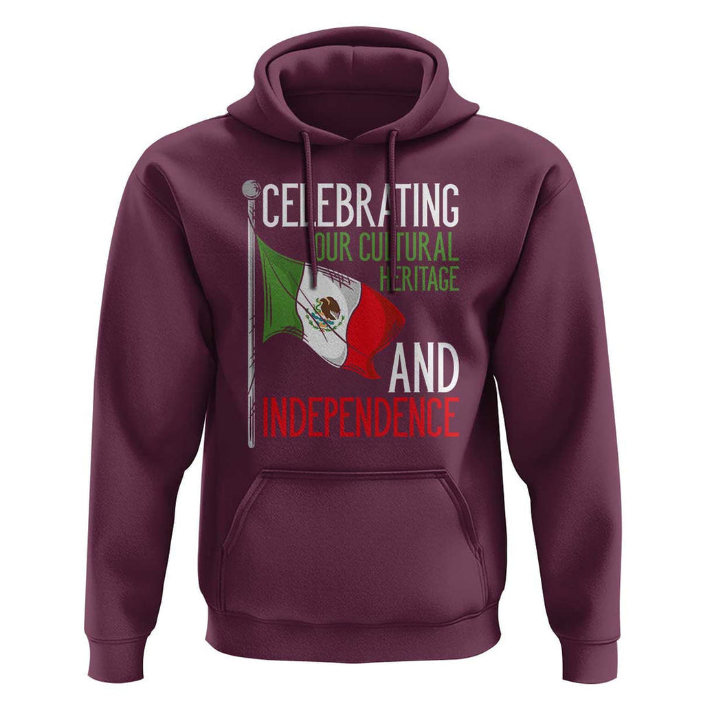 Mexican Flag for Independence Day Hoodie Proudly Display Your Mexican Pride TS01 Maroon Print Your Wear