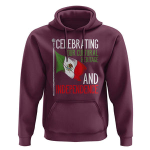 Mexican Flag for Independence Day Hoodie Proudly Display Your Mexican Pride TS01 Maroon Print Your Wear
