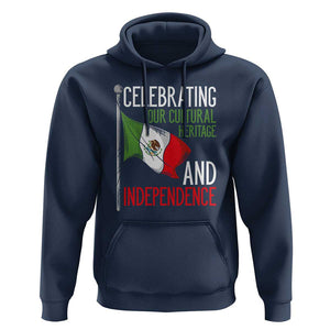 Mexican Flag for Independence Day Hoodie Proudly Display Your Mexican Pride TS01 Navy Print Your Wear