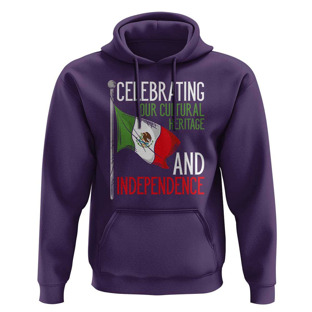 Mexican Flag for Independence Day Hoodie Proudly Display Your Mexican Pride TS01 Purple Print Your Wear