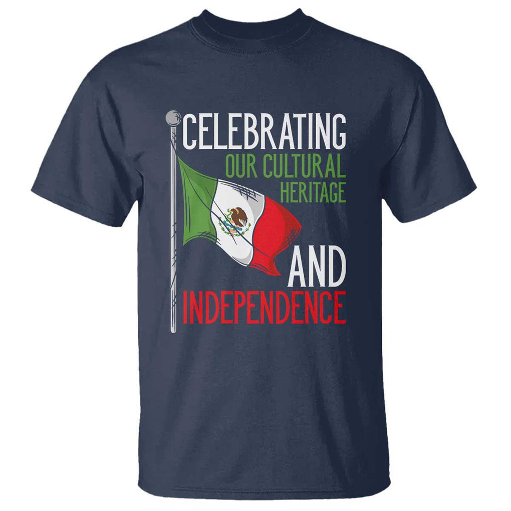Mexican Flag for Independence Day T Shirt Proudly Display Your Mexican Pride TS01 Navy Print Your Wear