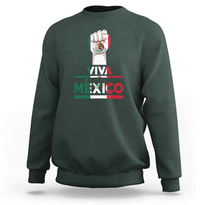 VIVA Mexico Independence Day Sweatshirt Celebrate Mexican Pride & Culture TS01 Dark Forest Green Print Your Wear