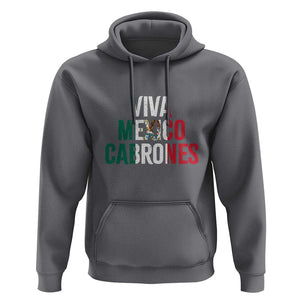 Mexican Independence Day Tee Hoodie Viva Mexico Cabrones Design with Heart TS01 Charcoal Print Your Wear
