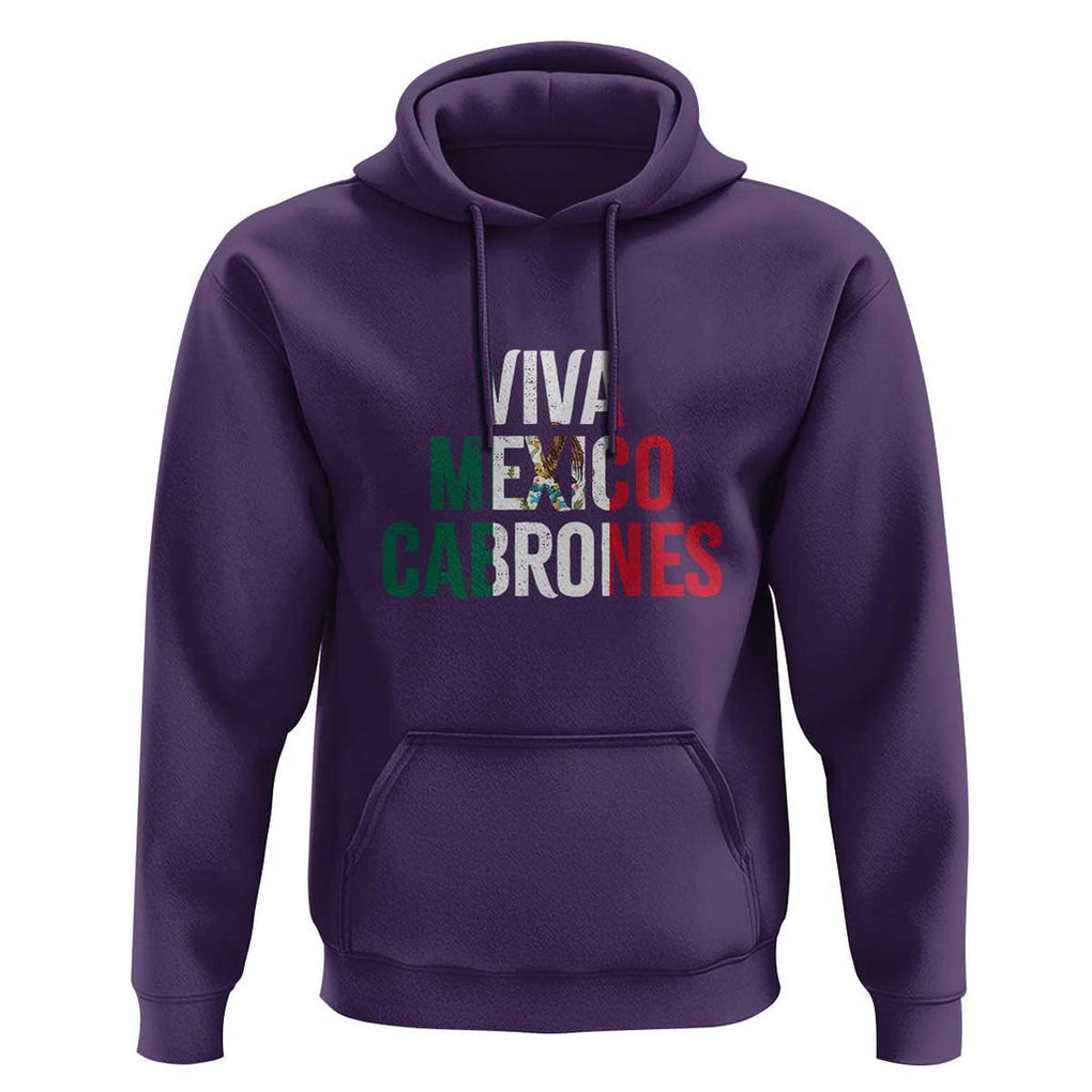 Mexican Independence Day Tee Hoodie Viva Mexico Cabrones Design with Heart TS01 Purple Print Your Wear