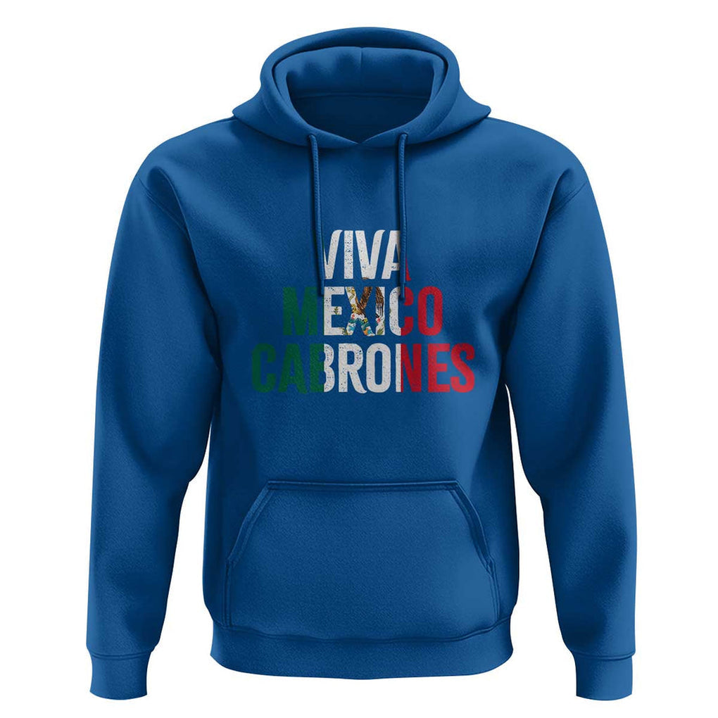 Mexican Independence Day Tee Hoodie Viva Mexico Cabrones Design with Heart TS01 Royal Blue Print Your Wear