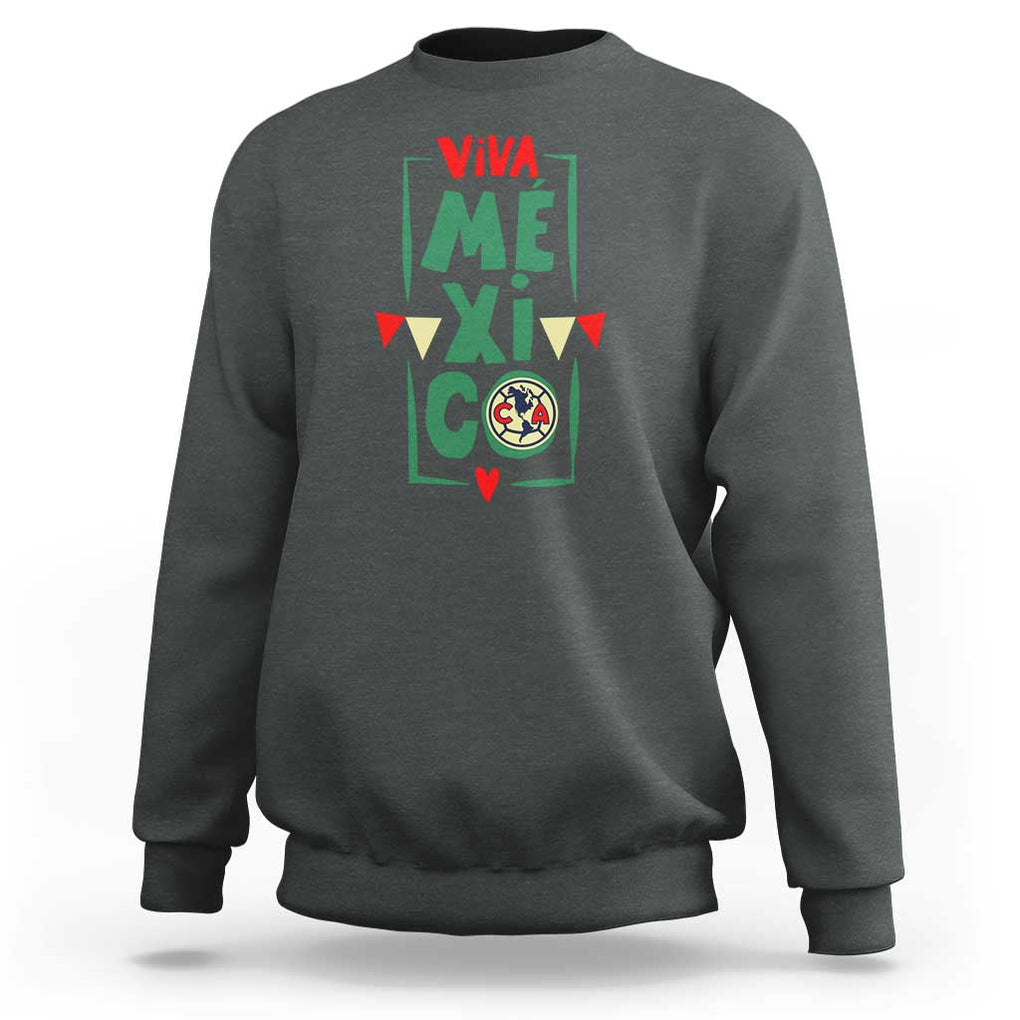 Club America Independence Day Sweatshirt Celebrate Mexican Heritage with Style TS01 Dark Heather Print Your Wear