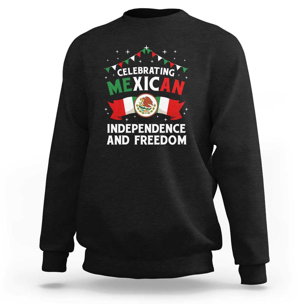 Celebrate Mexican Independence Day in Style Sweatshirt Proudly Display Mexicos Flag TS01 Black Print Your Wear