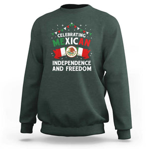 Celebrate Mexican Independence Day in Style Sweatshirt Proudly Display Mexicos Flag TS01 Dark Forest Green Print Your Wear