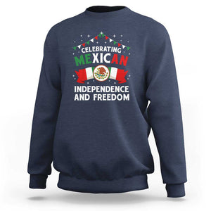Celebrate Mexican Independence Day in Style Sweatshirt Proudly Display Mexicos Flag TS01 Navy Print Your Wear