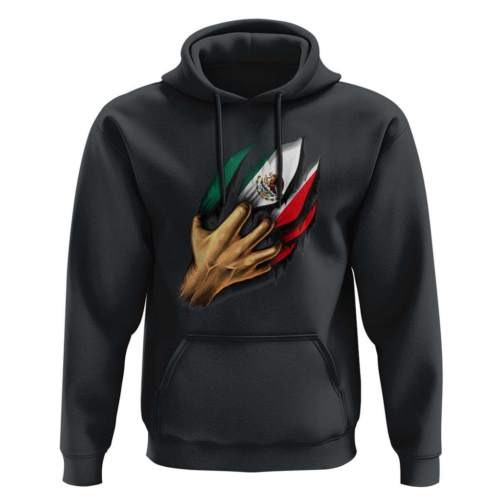 Show Your Pride with This Mexican Flag Hoodie Tee for Independence Day TS01 Black Print Your Wear