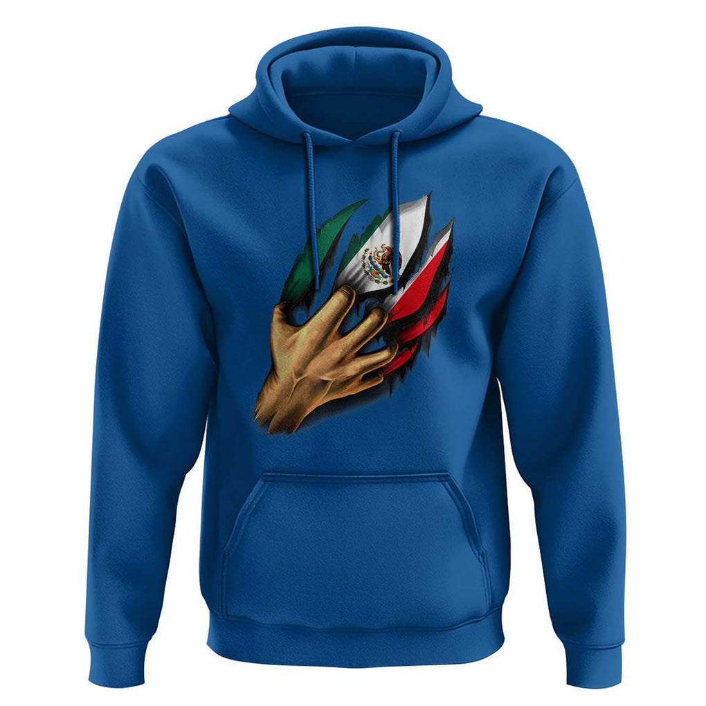 Show Your Pride with This Mexican Flag Hoodie Tee for Independence Day TS01 Royal Blue Print Your Wear