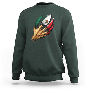 Show Your Pride with This Mexican Flag Sweatshirt Tee for Independence Day TS01 Dark Forest Green Print Your Wear