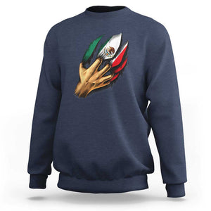 Show Your Pride with This Mexican Flag Sweatshirt Tee for Independence Day TS01 Navy Print Your Wear