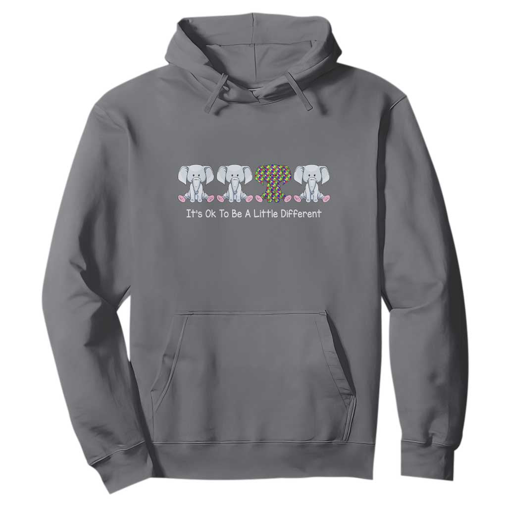 Autism Acceptance Hoodie It's Ok To Be A Little Different Jigsaw Puzzle Elephant TS01 Charcoal Printyourwear
