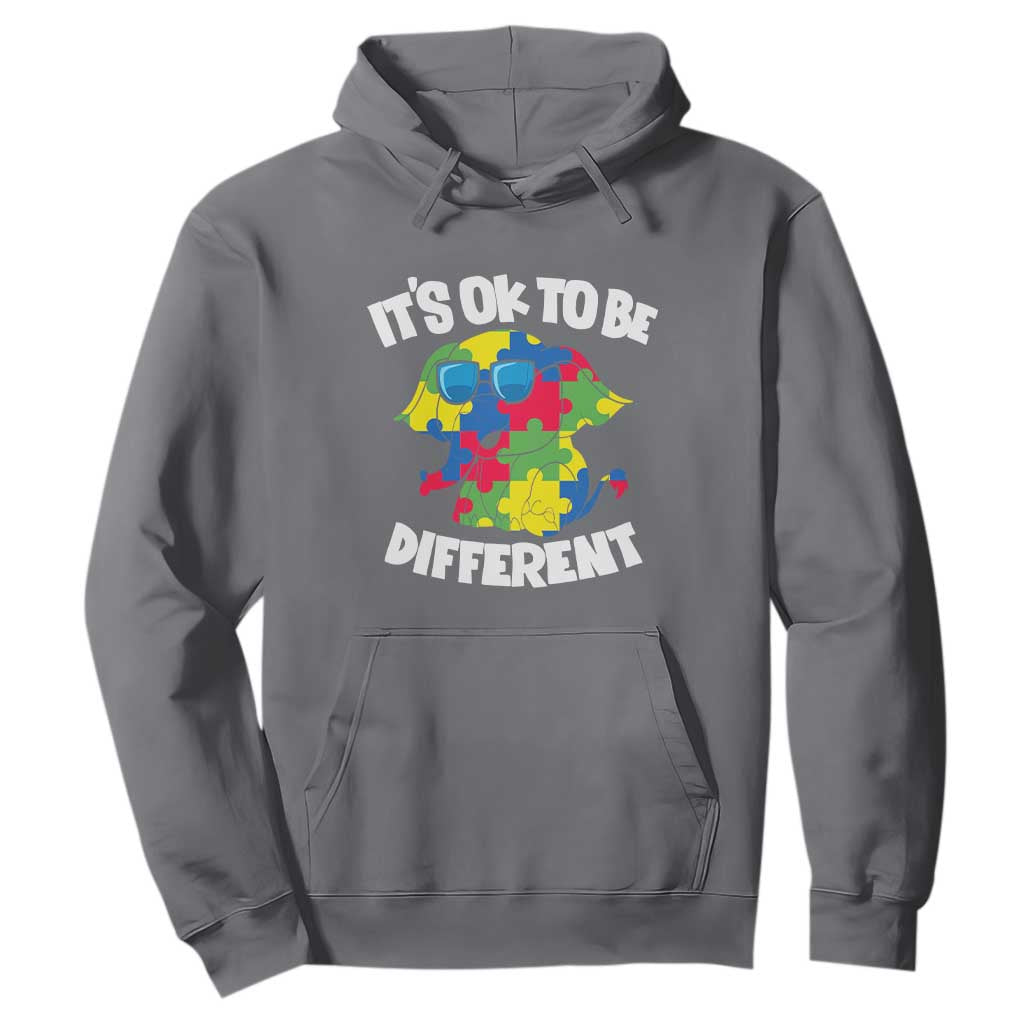 Autism Awareness Day Hoodie It's Okay To Be Different Elephant TS01 Charcoal Printyourwear