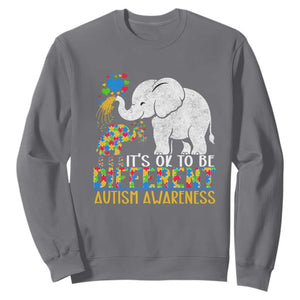 It Is Ok To Be Elephant Different Autism Awareness Sweatshirt TS01 Charcoal Printyourwear